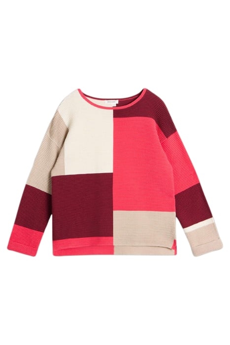JANA COLOURBLOCK JUMPER PLUM MULTI 2