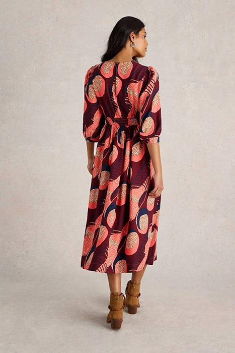 LUCY MIDI DRESS PLUM PRINT 2