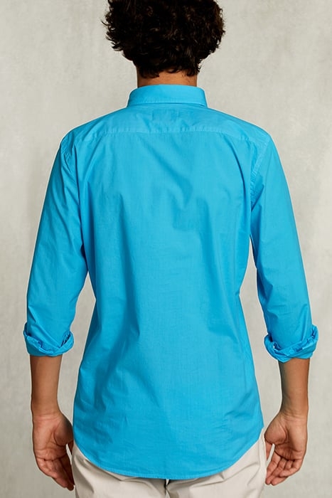 CUSTOM FIT POPLIN SHIRT ST-BARTH BLUE 2