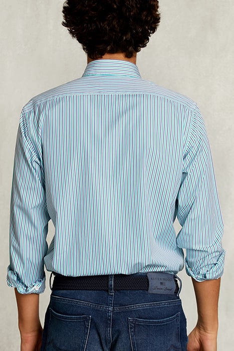 CUSTOM FIT STRIPED SHIRT WITH POCKET MULTI MULTI 2