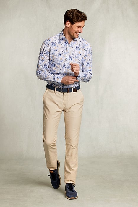SLIM FIT FLORAL SHIRT BLUE/BROWN BLUE 3