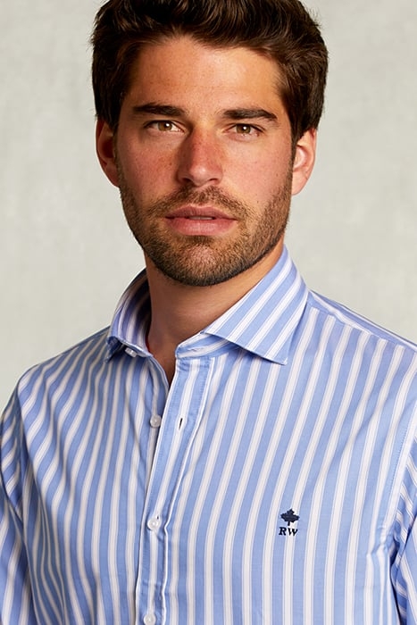 CUSTOM FIT STRIPED SHIRT BLUE/WHITE BLUE 4