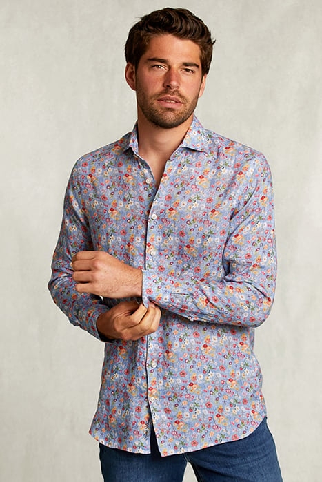 CUSTOM FIT FLORAL LINEN SHIRT MULTI MULTI 1