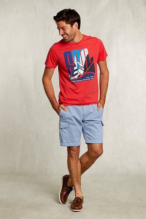 NORMAL FIT T-SHIRT IN POMEGRANATE RED 3