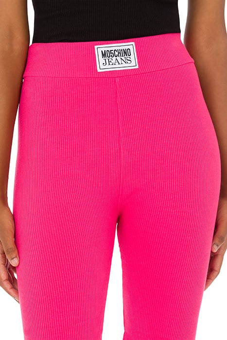 LOGO PATCH KNITTED CYCLING SHORTS PINK 4