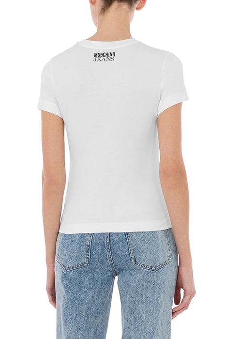 PEACE SYMBOL JERSEY T-SHIRT WHITE 2