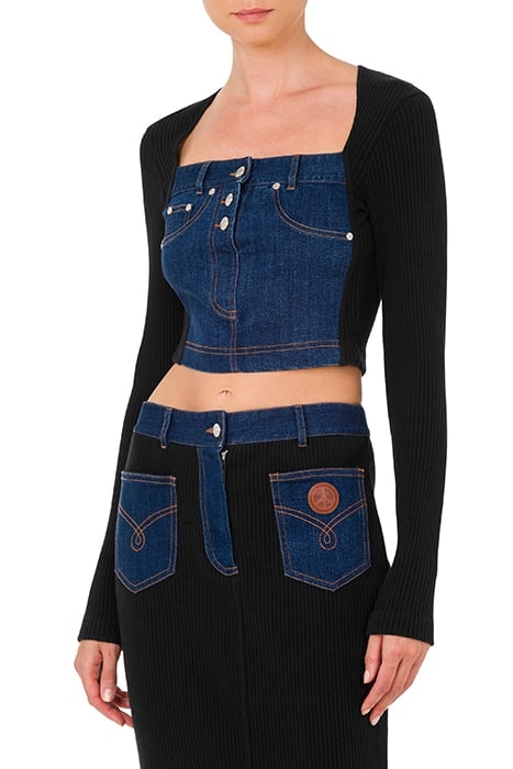 BLACK COTTON KNITWEAR BLACK 1