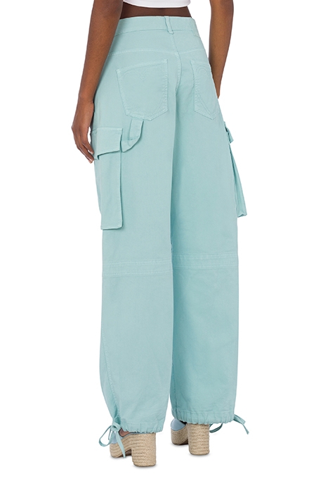 HEART STITCHINGS COTTON DRILL TROUSERS BLUE 2