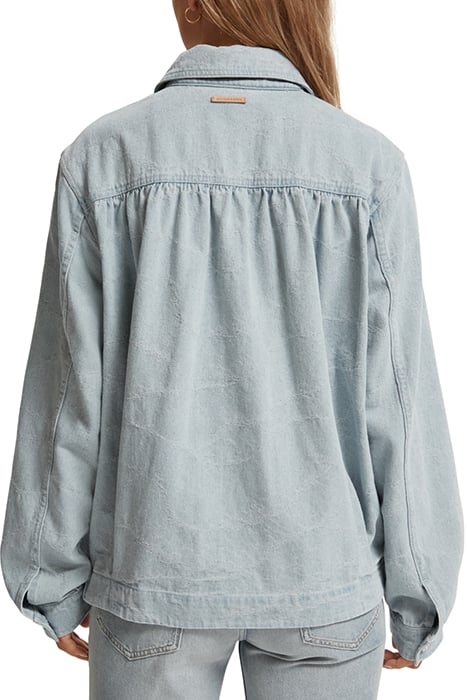 TRUCKER JACKET — INDIGO WAVES JACQUARD INDIGO WAVE JACQUARD 2