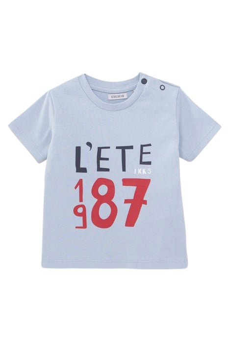 BABY BOYS' BLUE SLOGAN T-SHIRT 1