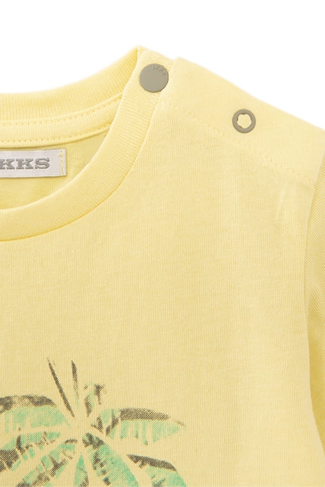 BABY BOYS’ YELLOW T-SHIRT WITH CUBAN CAR IMAGE 4