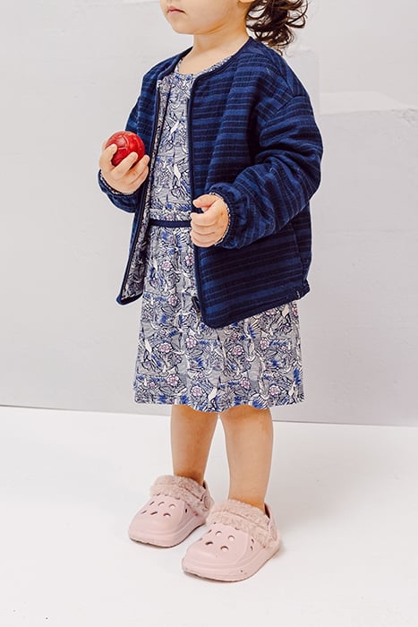 BABY GIRLS' NAVY/HUMMINGBIRD PRINT REVERSIBLE CARDIGAN 5