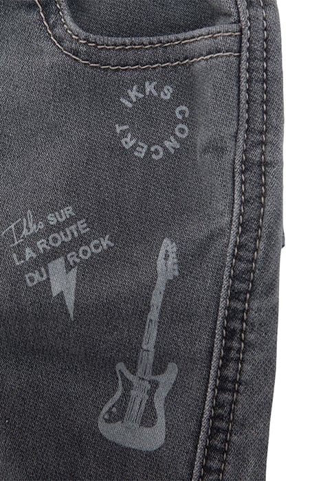 BABY BOYS’ GREY PRINT JEANS WITH RIBBING ON WAIST 6