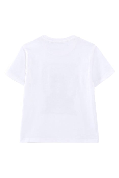 BOYS' WHITE ORGANIC COTTON T-SHIRT WITH TIGER-SAILOR IMAGE 2