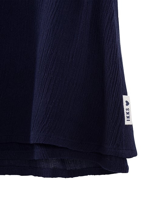 GIRLS' NAVY CREPE SKORT, ATEBA BRACELET-STYLE EMBROIDERY 6