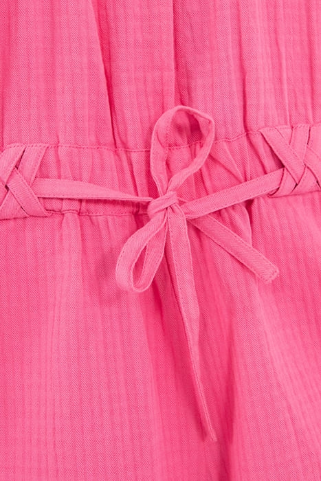 GIRLS' PINK WAFFLE PLAYSUIT WITH ELASTICATED NECKLINE 6