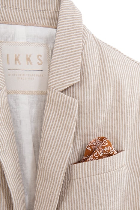 BOYS’ BEIGE STRIPED OCCASIONWEAR SUIT JACKET 4