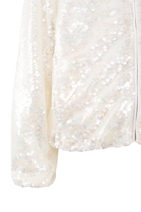 GIRLS’ ECRU BOMBER JACKET, IRIDESCENT SEQUIN EMBROIDERY 4