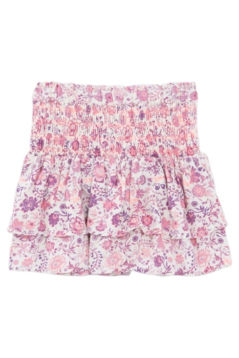 GIRLS’ OFF-WHITE SKIRT WITH VIOLET FLOWER PRINT 2