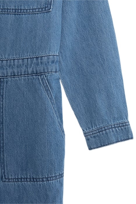 GIRLS' LIGHT BLUE WATERLESS DENIM JUMPSUIT 7