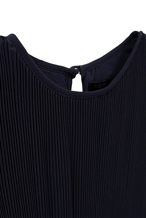 GIRLS’ NAVY PLEATED DRESS WITH BELT 3