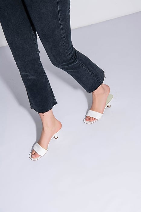 FREDDY OPTIC WHITE CIRCULAR CROCO EMBOSSED LEATHER WHITE 3