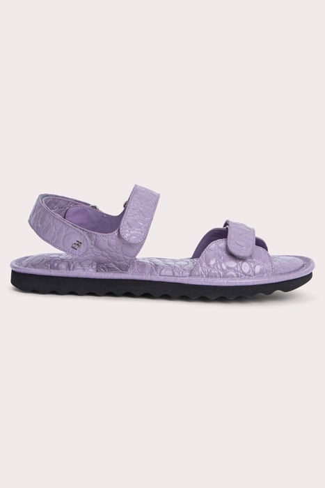 GIDEON PURPLE HAZE CIRCULAR CROCO EMBOSSED LEATHER PURPLE HA 1