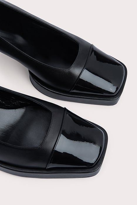 SAVA BLACK PATENT AND NAPPA LEATHER BLACK 4