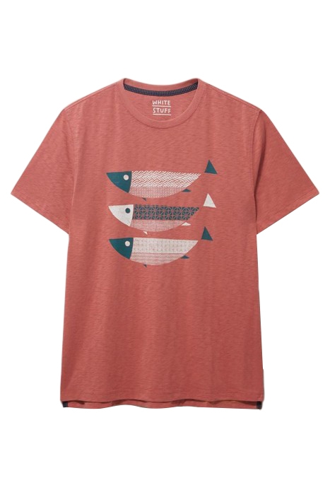 FISH GRAPHIC TEE DARK PINK 2