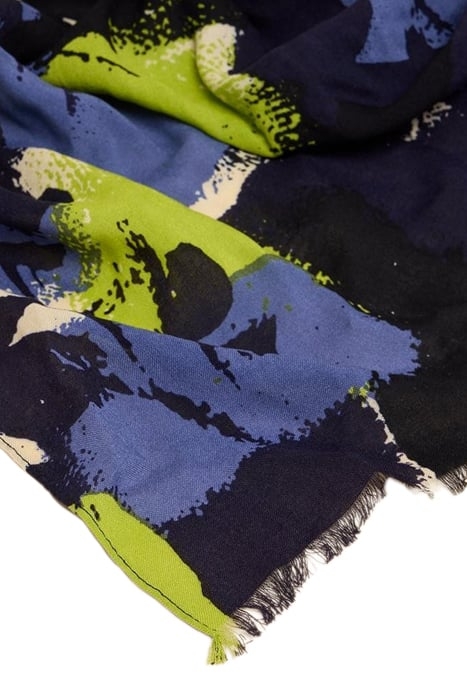 ABSTRACT ECO VERO SCARF BLUE PRINT 3