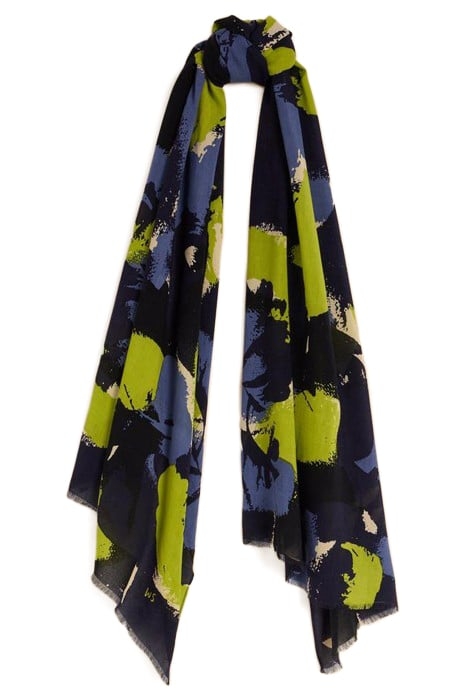 ABSTRACT ECO VERO SCARF BLUE PRINT 1
