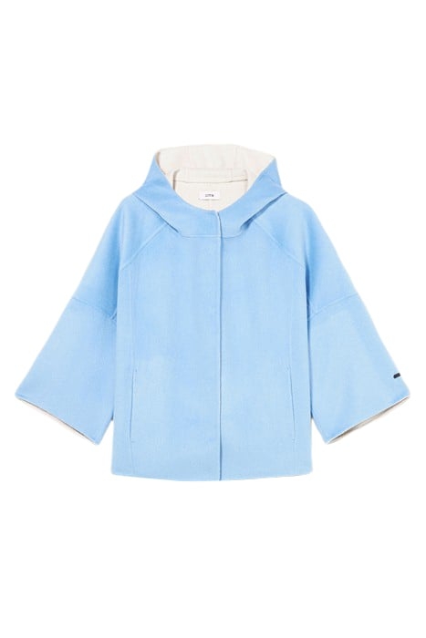 WOOL BLEND CLOTH CAPE BLUE 3