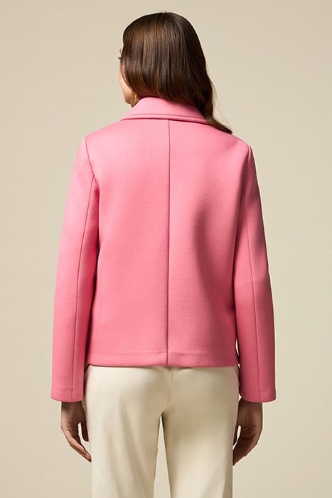 SCUBA FABRIC DOUBLE-BREASTED JACKET PINK 2