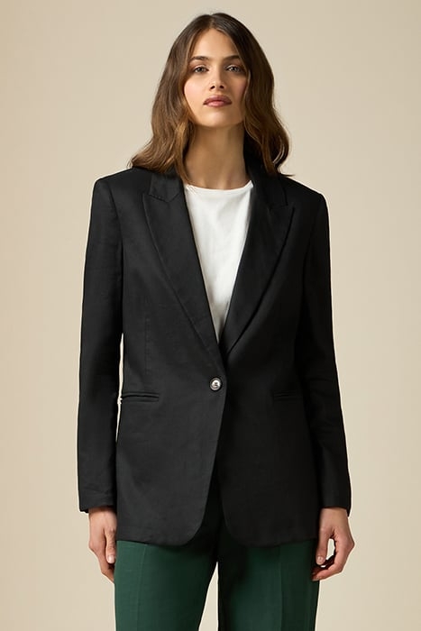 LINEN BLEND BLAZER BLACK 1