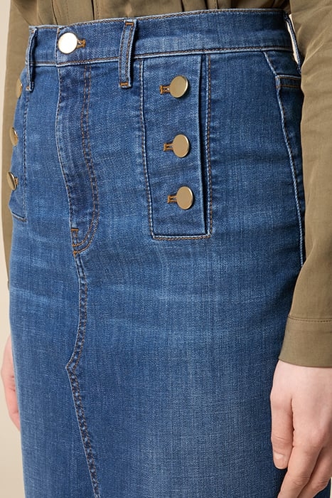 DENIM PENCIL SKIRT BLUE 5