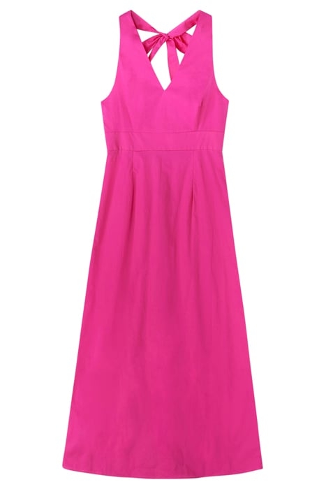 LONG POPLIN DRESS FUCSIA 3
