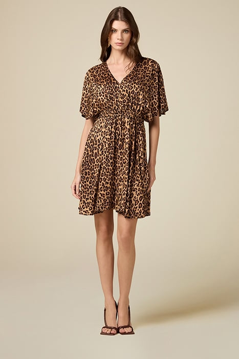 SHORT ANIMAL-PATTERN DRESS NATURAL 1