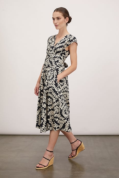 POPLIN MIDI DRESS BLACK 4