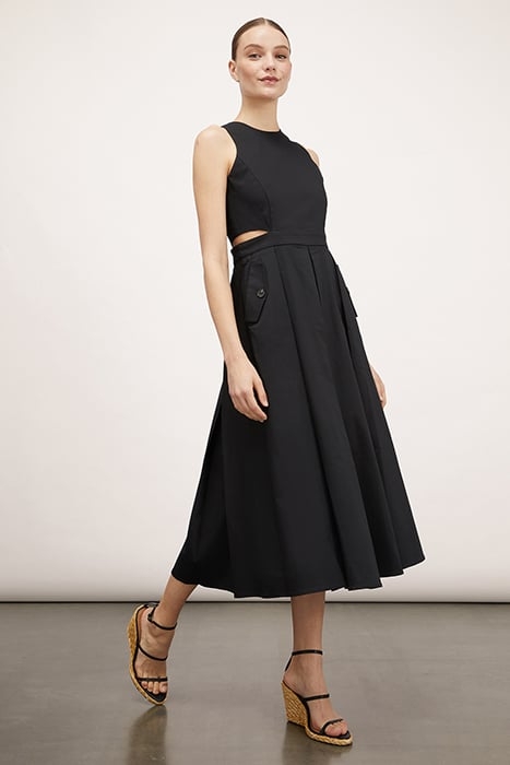 MIDI DRESS WITH CUT-OUT ON THE SIDES BLACK 4