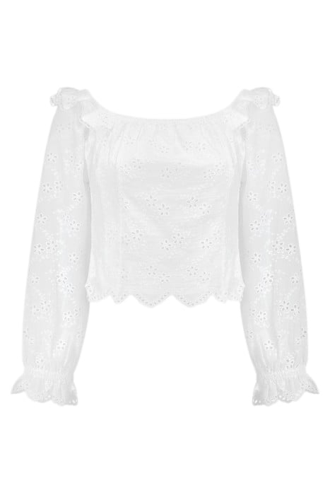 REBECY BRODERIE TOP STAR WHITE 1