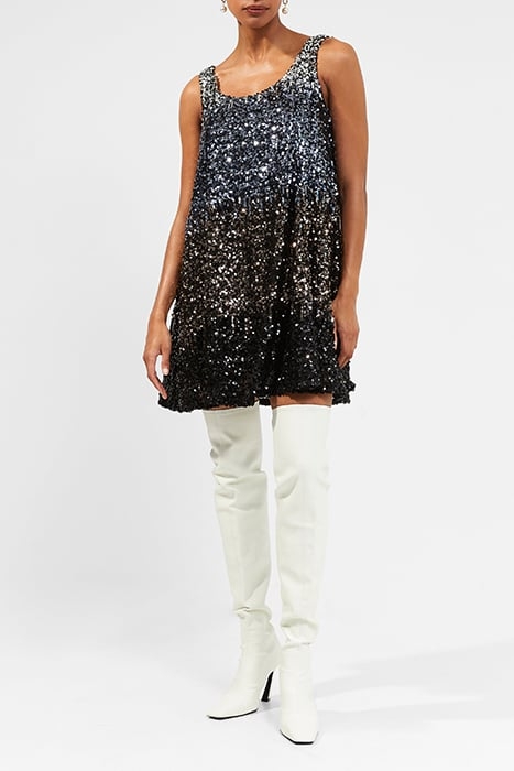 ESTARI OMBRE SWING SEQUIN DRES OMBRE SILVER 2