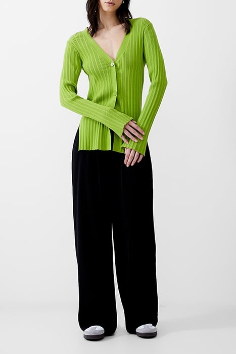 LEONORA L/S CARDIGAN WASABI 2