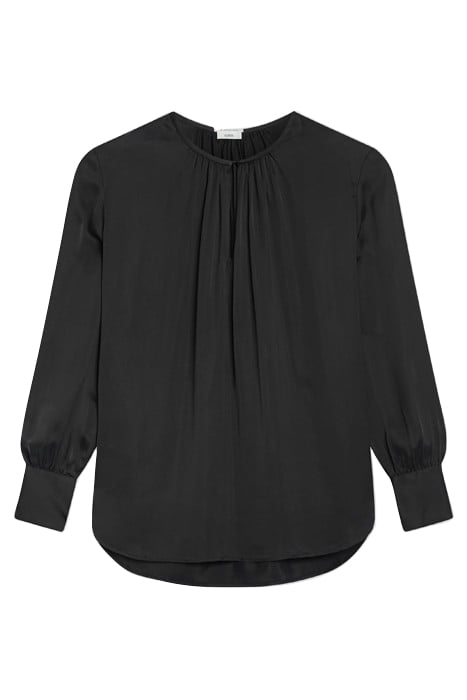 GATHERED TOP SHIRTS & BLOUSES BLACK 3