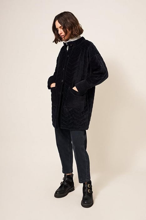 VALENTINE VELVET COAT CHARCOAL GREY 3