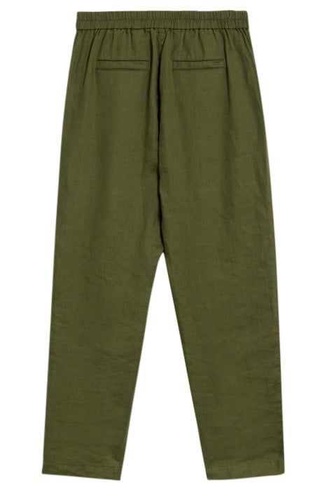 ROWENA LINEN TROUSER DARK GREEN 5