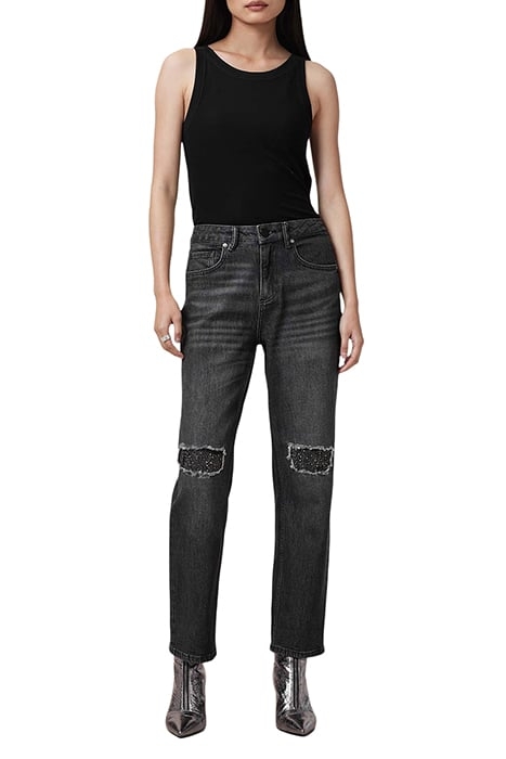 IDA CROPPED EMB JEAN BLACK 3
