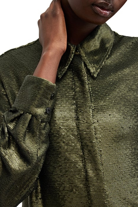CHARLI SEQ SHIRT OLIVE GREEN 8