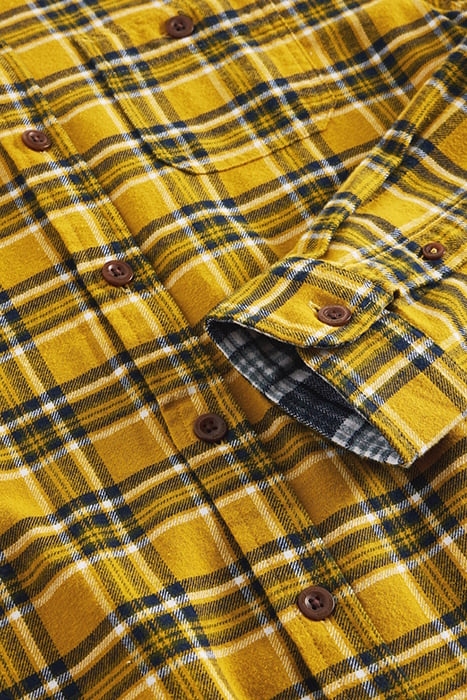 WALLACE BRUSHED CHECK SHIRT YELLOW MULTI 6