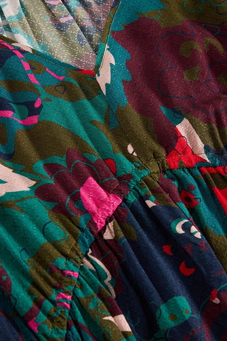 IZZY MIDI DRESS GREEN PRINT 6