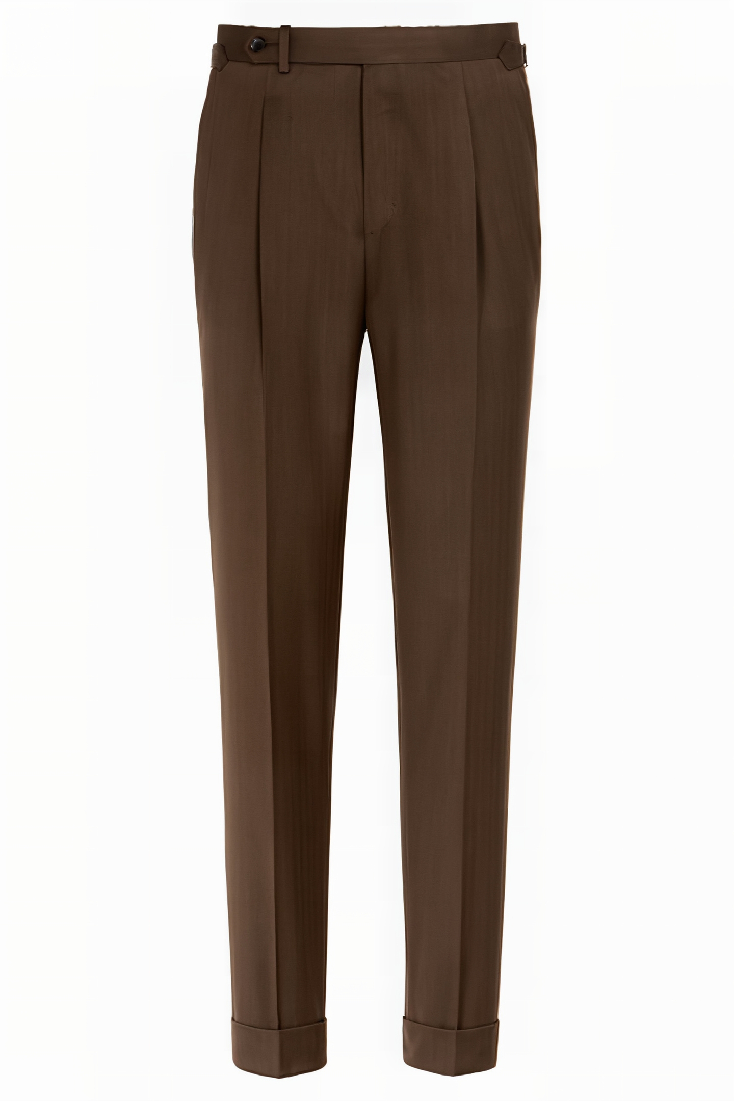 DARK BROWN HERRINGBONE TAILORED FIT HAVANA SUIT 8